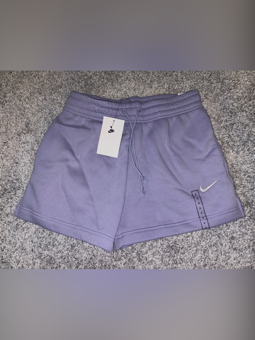 Nike Lavender Athletic Shorts with White Swoosh